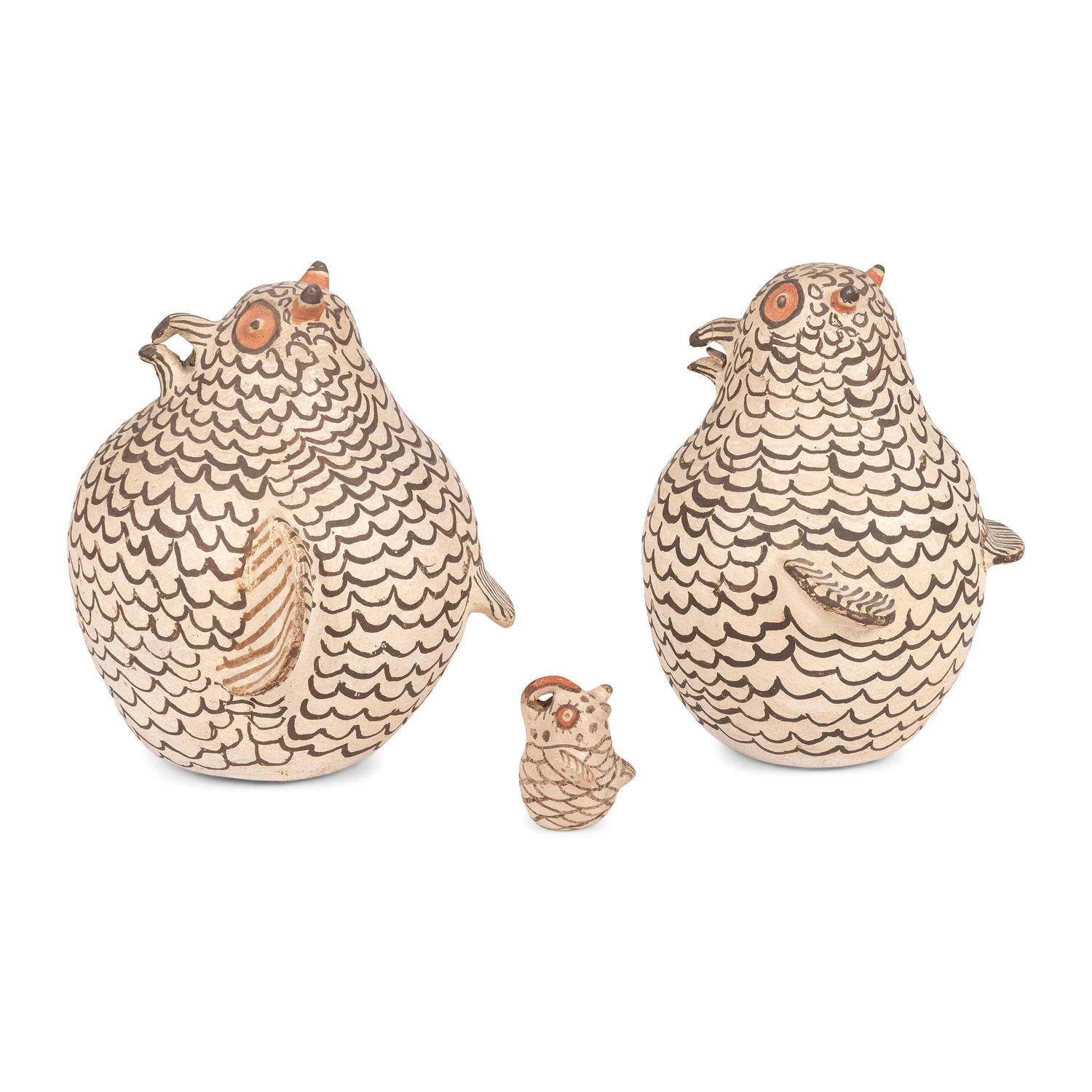 Zuni Pottery Owls