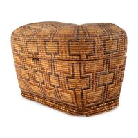 Thompson River Polychrome Imbricated Storage Basket