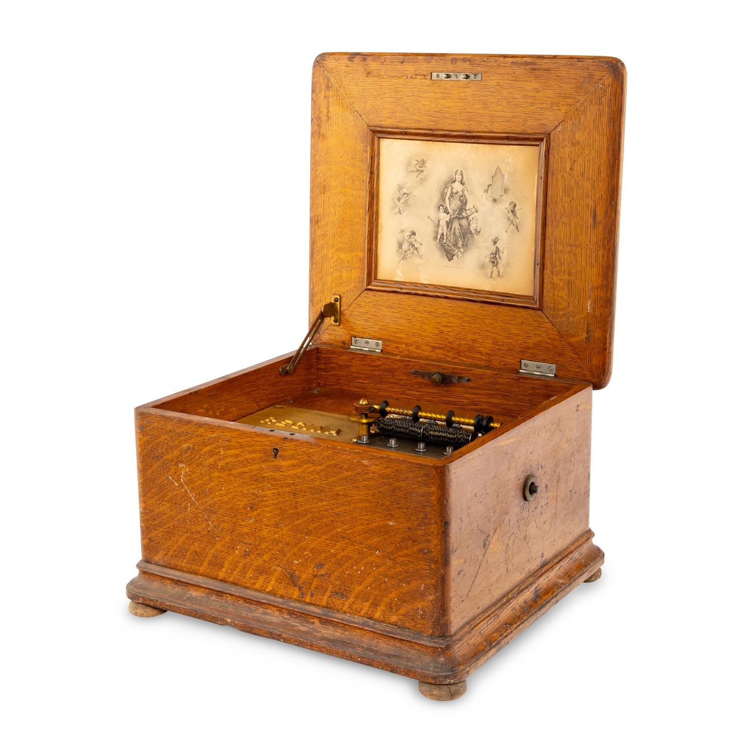 A Regina Oak Disc Music Box