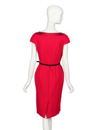Christian Dior by John Galliano , Red Belted Cocktail Dress