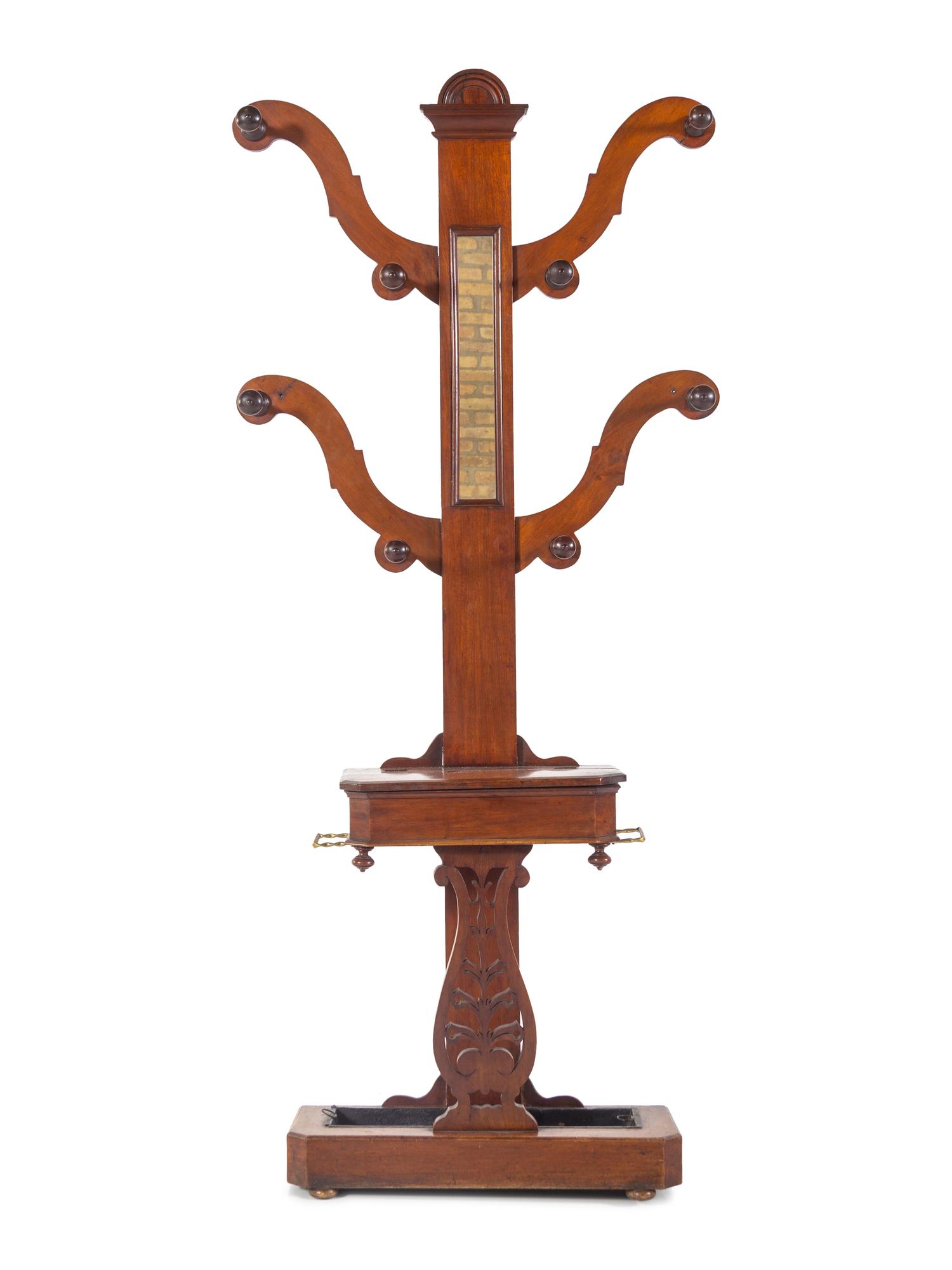A Biedermeier Mahogany Hall Tree