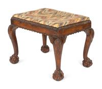 A George III Carved Walnut Footstool