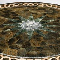 A Louis XVI Style Parcel Gilt Mahogany and Specimen Marble-Top Center Table