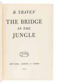 TRAVEN B. (1882-1969). Treasure of the Sierra Madre. New York: Alfred A. Knopf, 1935.