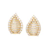 YELLOW GOLD AND DIAMOND EARRINGS