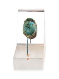 An Egyptian Faience Swivel Scarab