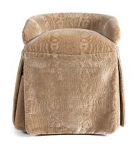 A Brusic Rose Velvet Upholstered Dressing Table Chair