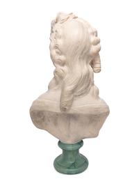 A Painted Composition Bust of a Young Woman After Jean-Jacques Cafffieri