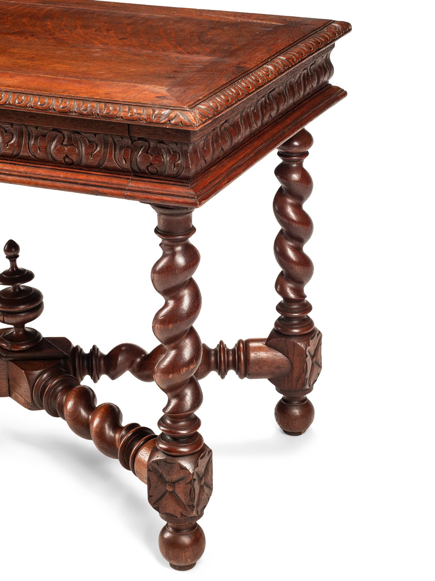 A Louis XIII Style Oak Side Table