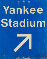 An Original New York City Yankee Stadium Large DOT Directional Street Sign