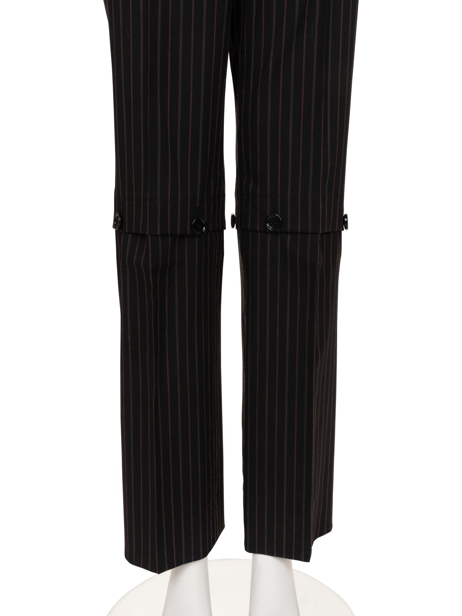 Five Pairs of Designer Pants: One Yves Saint Laurent, One Christian Dior, Two Chanel, and One Dolce & Gabbana, 1980-2000s