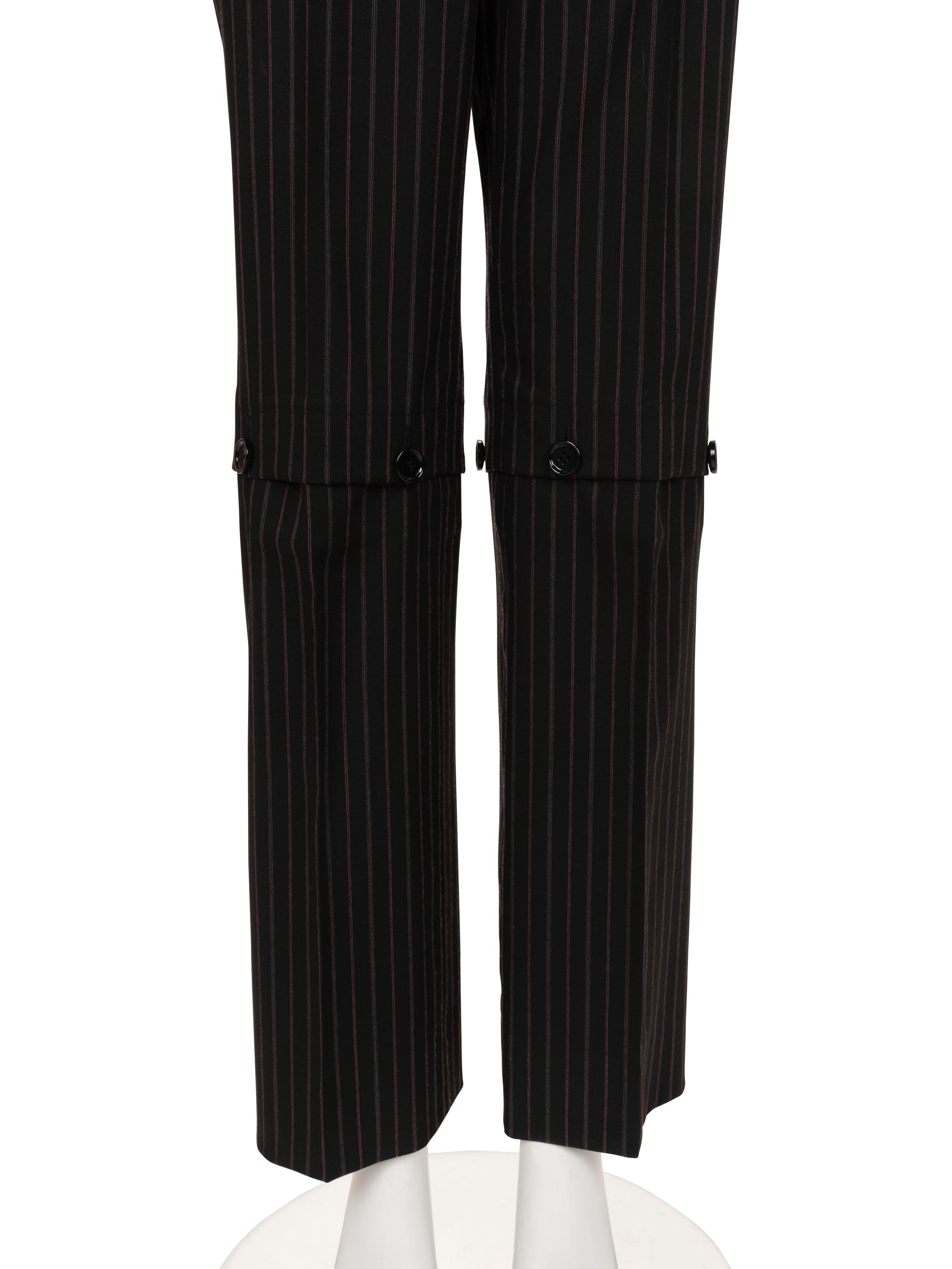 Five Pairs of Designer Pants: One Yves Saint Laurent, One Christian Dior, Two Chanel, and One Dolce & Gabbana, 1980-2000s