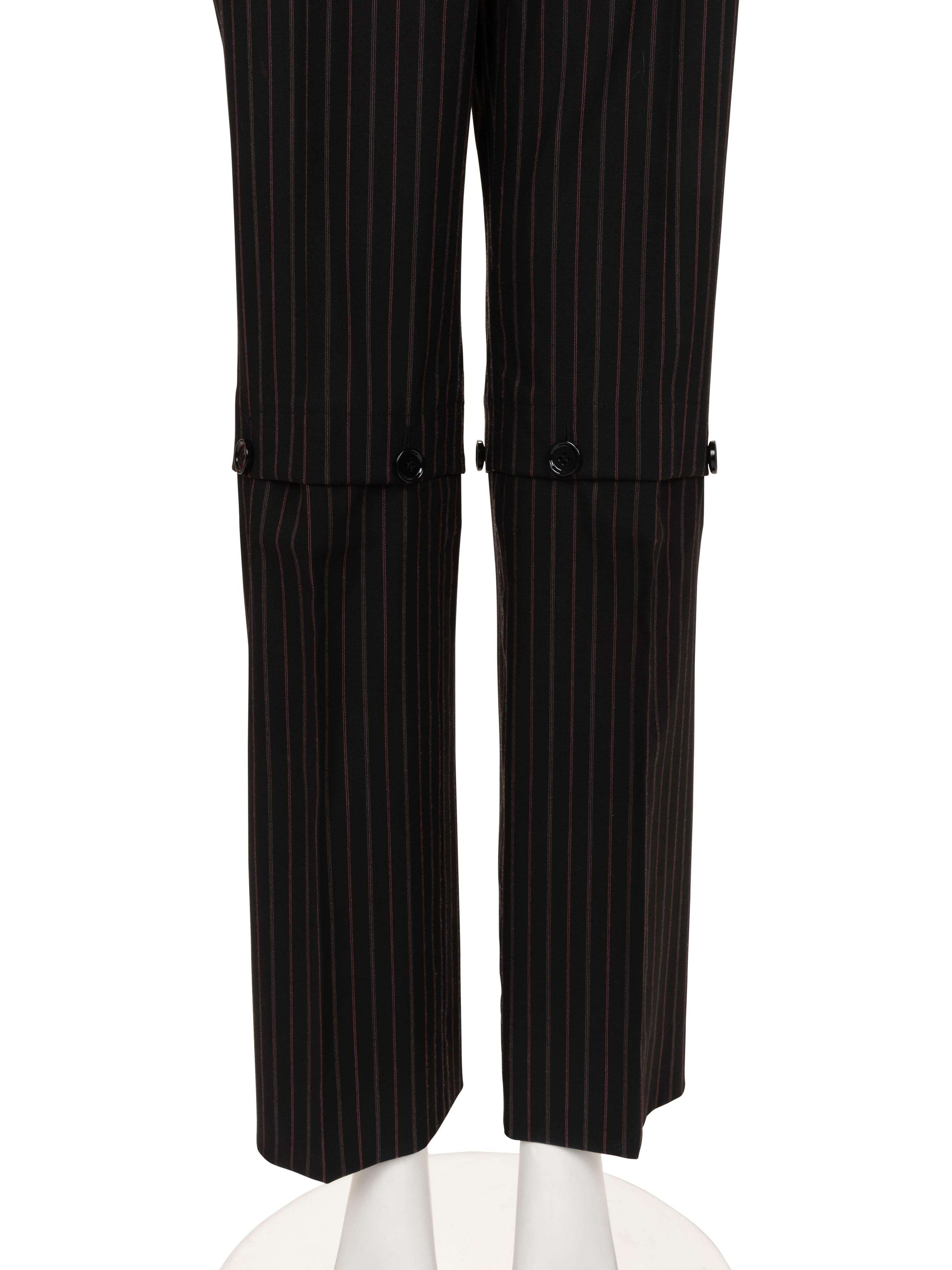 Five Pairs of Designer Pants: One Yves Saint Laurent, One Christian Dior, Two Chanel, and One Dolce & Gabbana, 1980-2000s