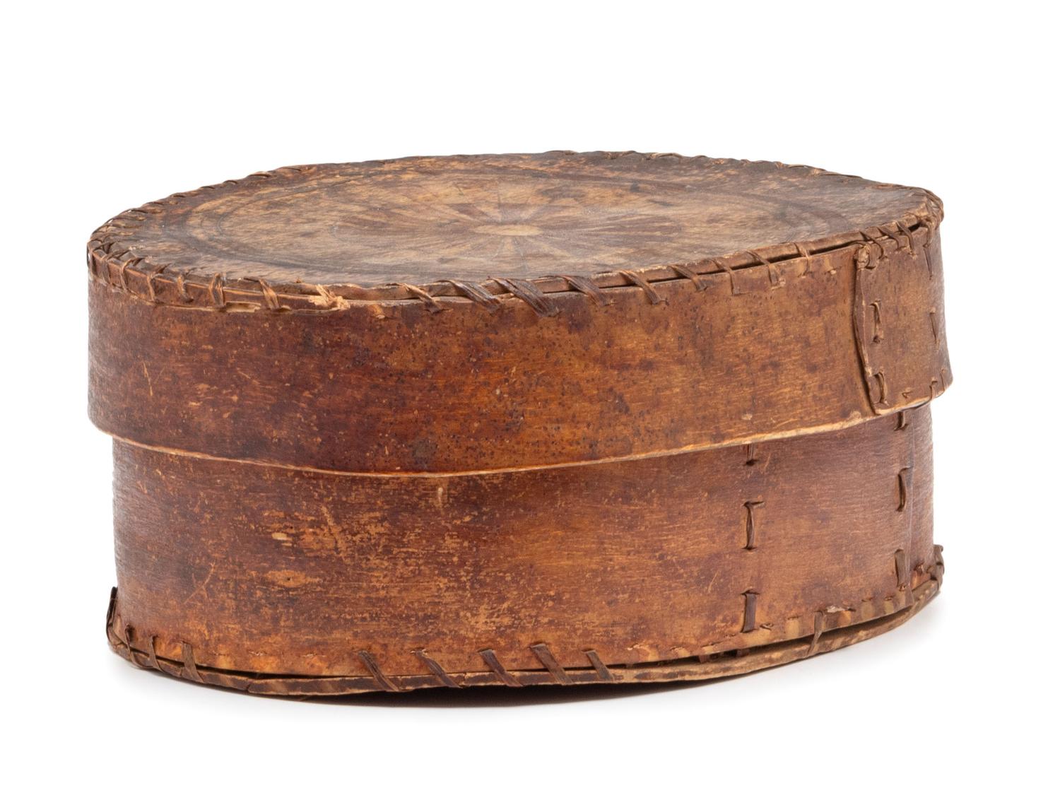A Paint-Decorated Sinew-Bound Bentwood Box