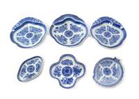 A Collection of Chinese Export Blue Fitzhugh Porcelain Articles