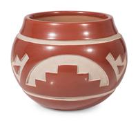 Award Winning Carved Redware Pottery Bowl