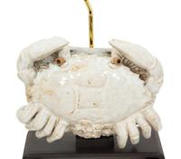 A Pair of Chinese Glazed Porcelain Crabs now Mounted as Lamps