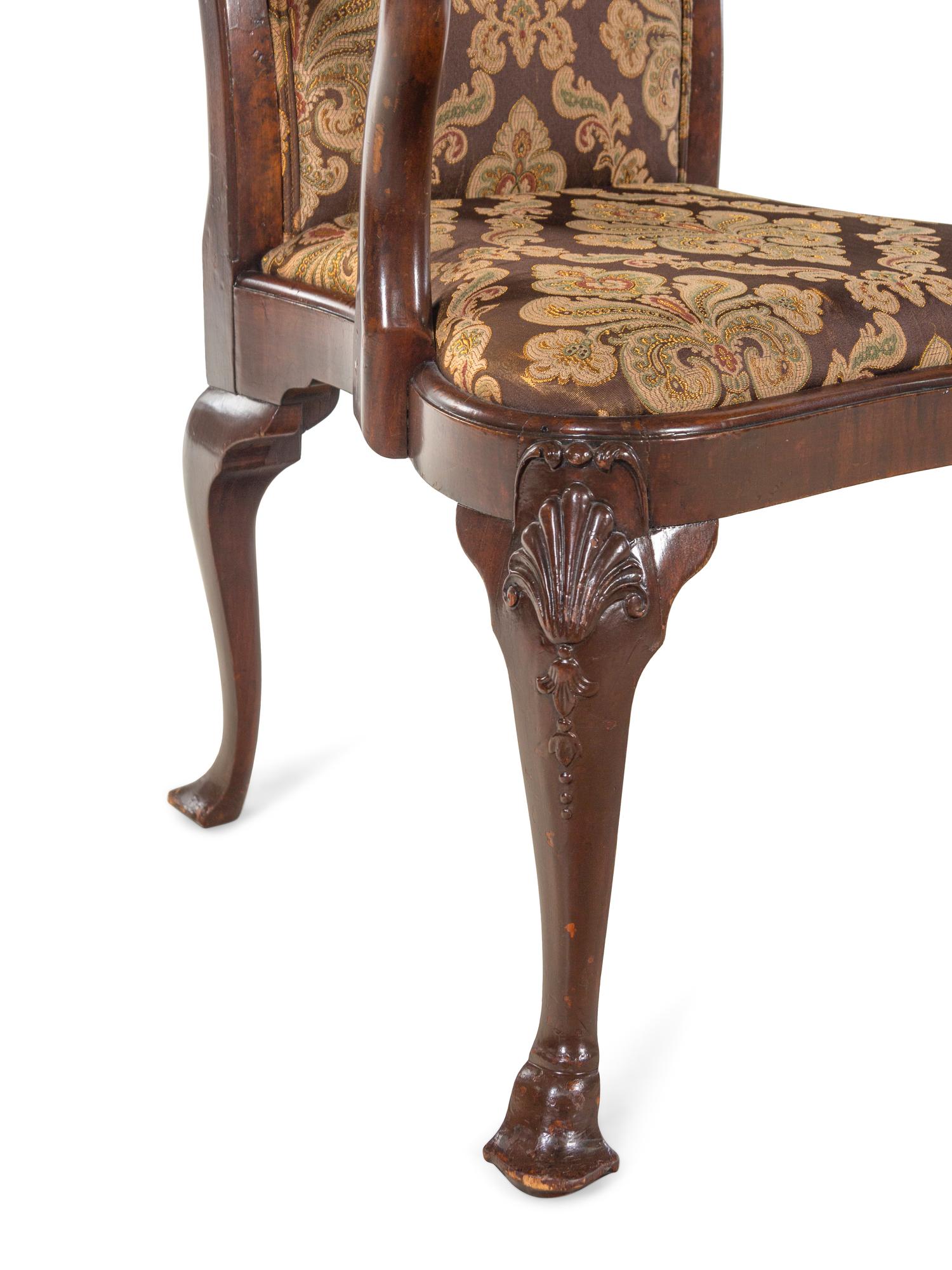 A Set of Twelve Queen Anne Style Mahogany Armchairs