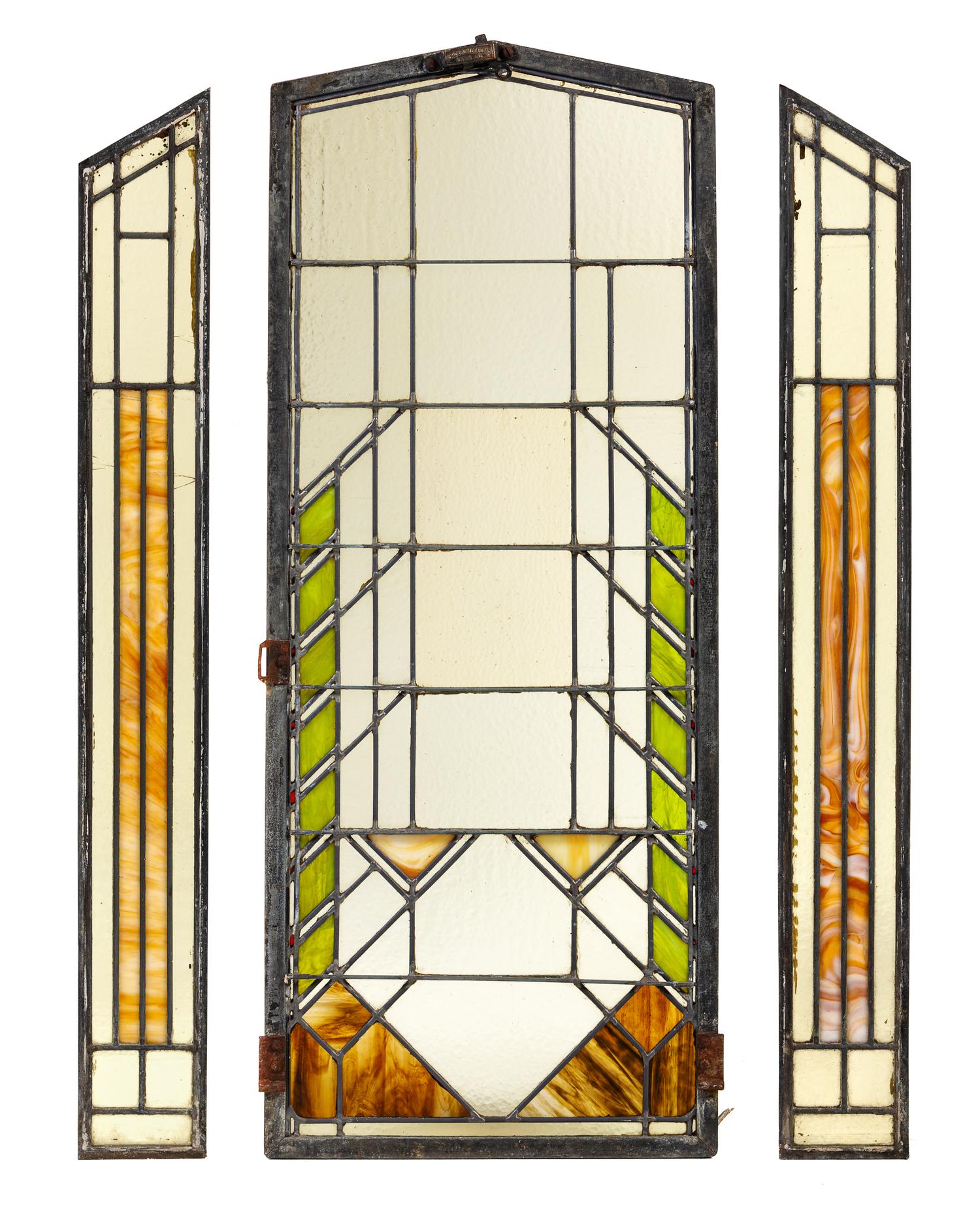 A Set of Three William Eugene Drummond Windows Height 40 x width 25 1/2 inches overall. — CIRCA 1912