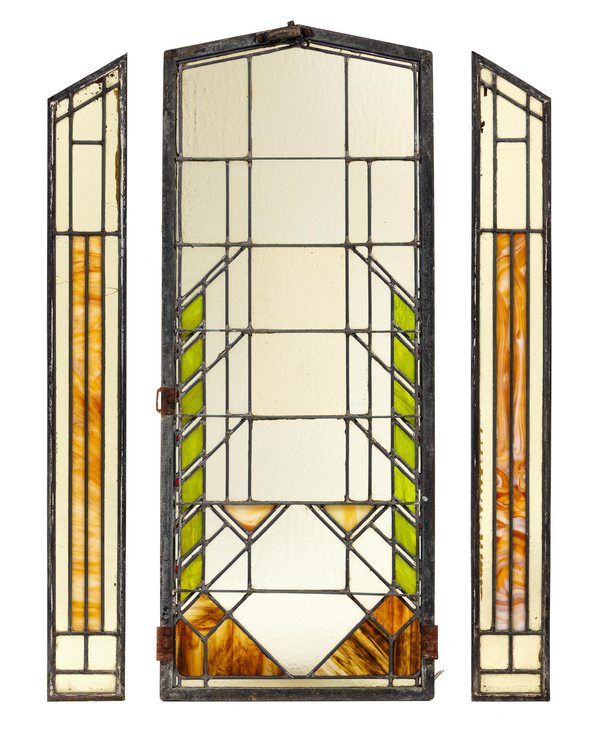 A Set of Three William Eugene Drummond Windows Height 40 x width 25 1/2 inches overall. — CIRCA 1912