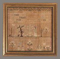 A Needlework Embroidered Schoolgirl's Sampler, Wrought by Mary Bleecker