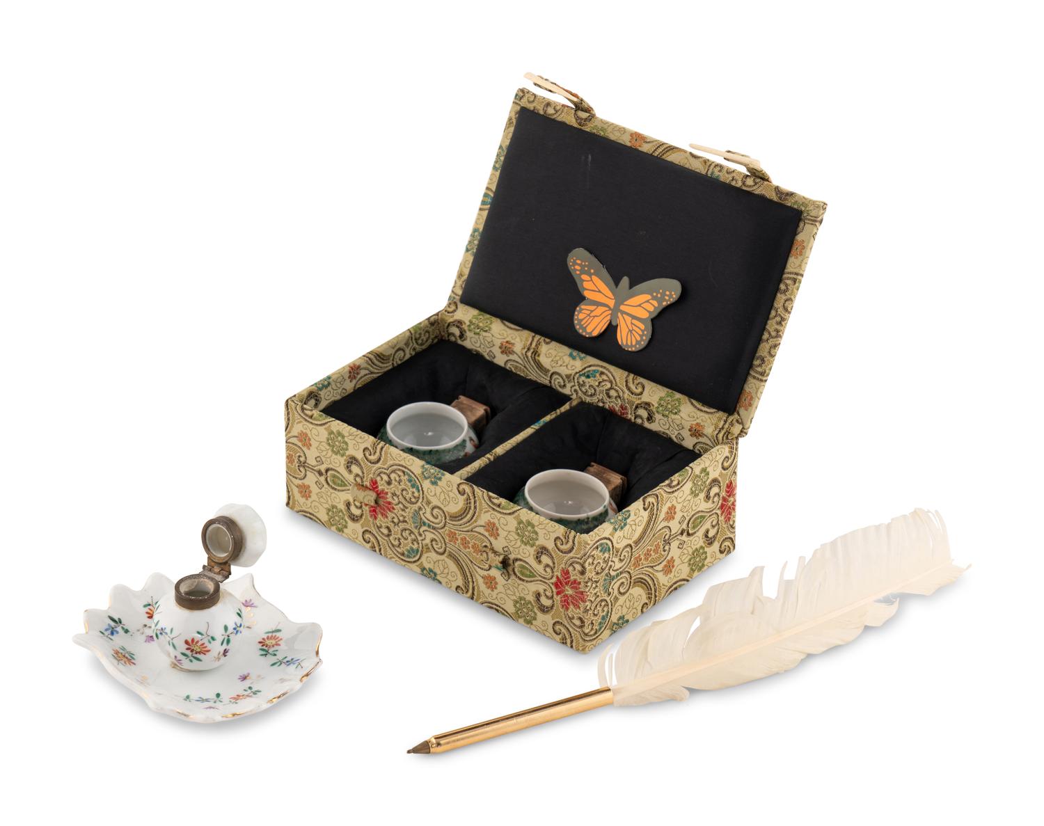 Three Chinese Export Porcelain Scholars' Objects