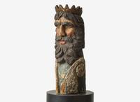 An English carved and painted ship's figurehead of Poseidon, 19th century