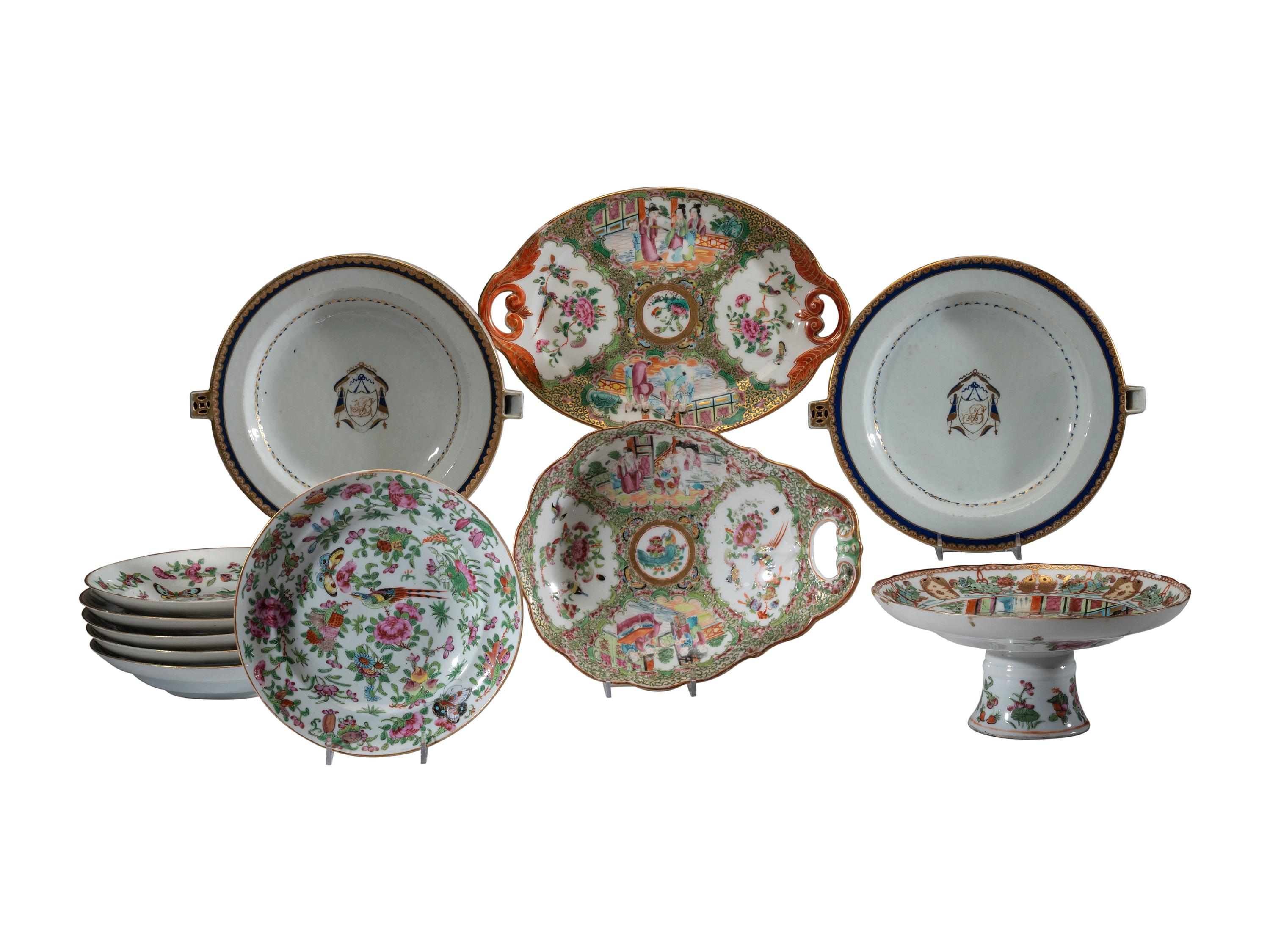 Eleven Chinese Export Porcelain Articles