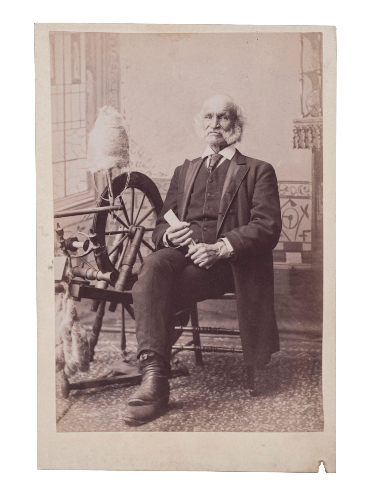 [SLAVERY & ABOLITION] -- [CLARKE, Lewis G. (1815-1897)]. Signed cabinet card featuring formerly enslaved abolitionist Lewis G. Clarke. Ca late 1880s.