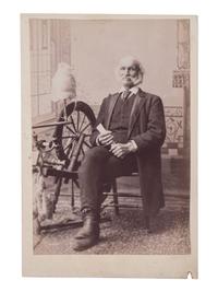 [SLAVERY & ABOLITION] -- [CLARKE, Lewis G. (1815-1897)]. Signed cabinet card featuring formerly enslaved abolitionist Lewis G. Clarke. Ca late 1880s.