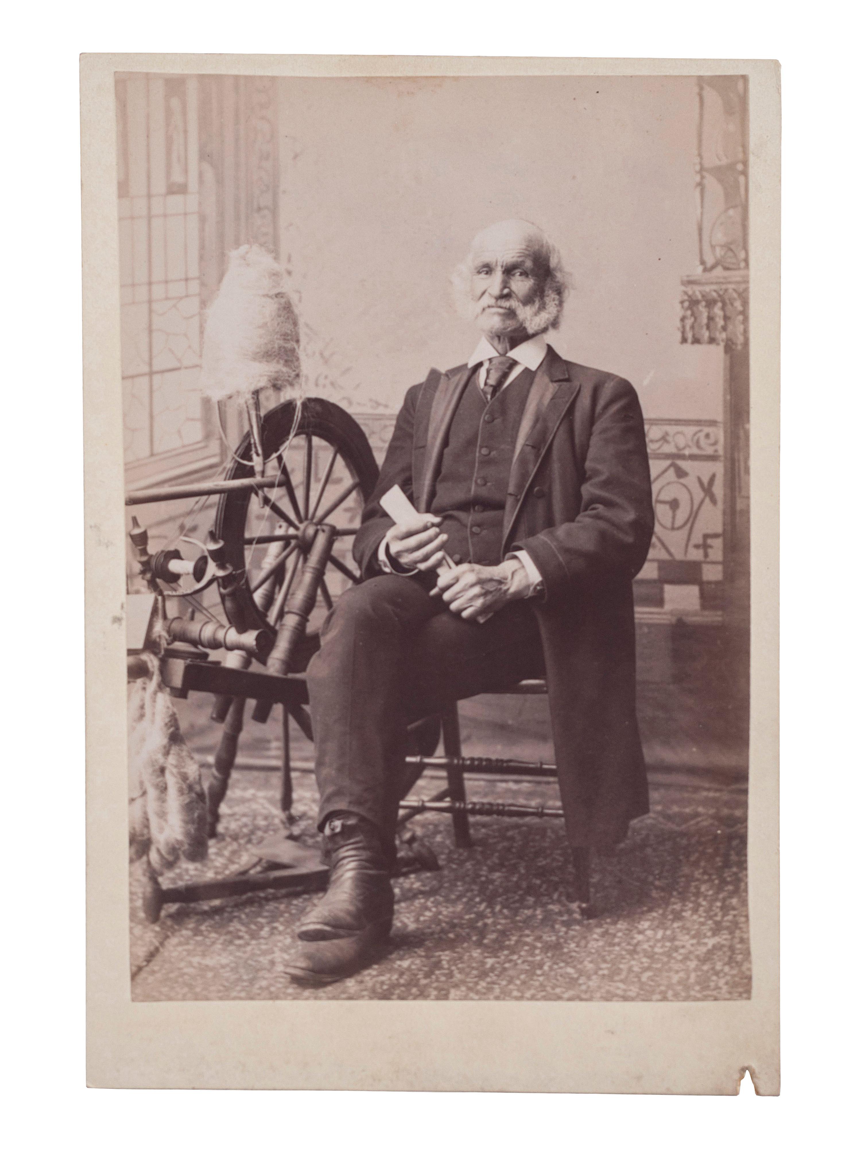 [SLAVERY & ABOLITION] -- [CLARKE, Lewis G. (1815-1897)]. Signed cabinet card featuring formerly enslaved abolitionist Lewis G. Clarke. Ca late 1880s.