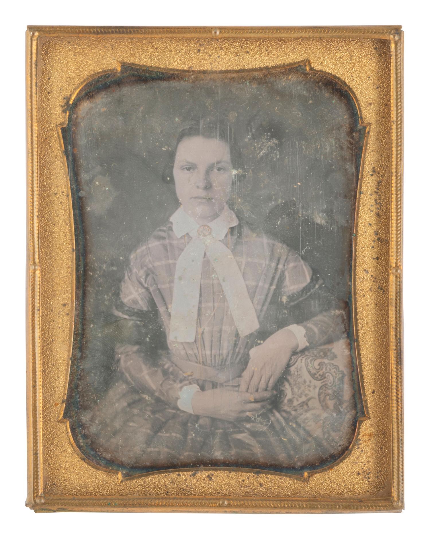[EARLY PHOTOGRAPHY]. 17 quarter plate daguerreotypes of lovely young women.