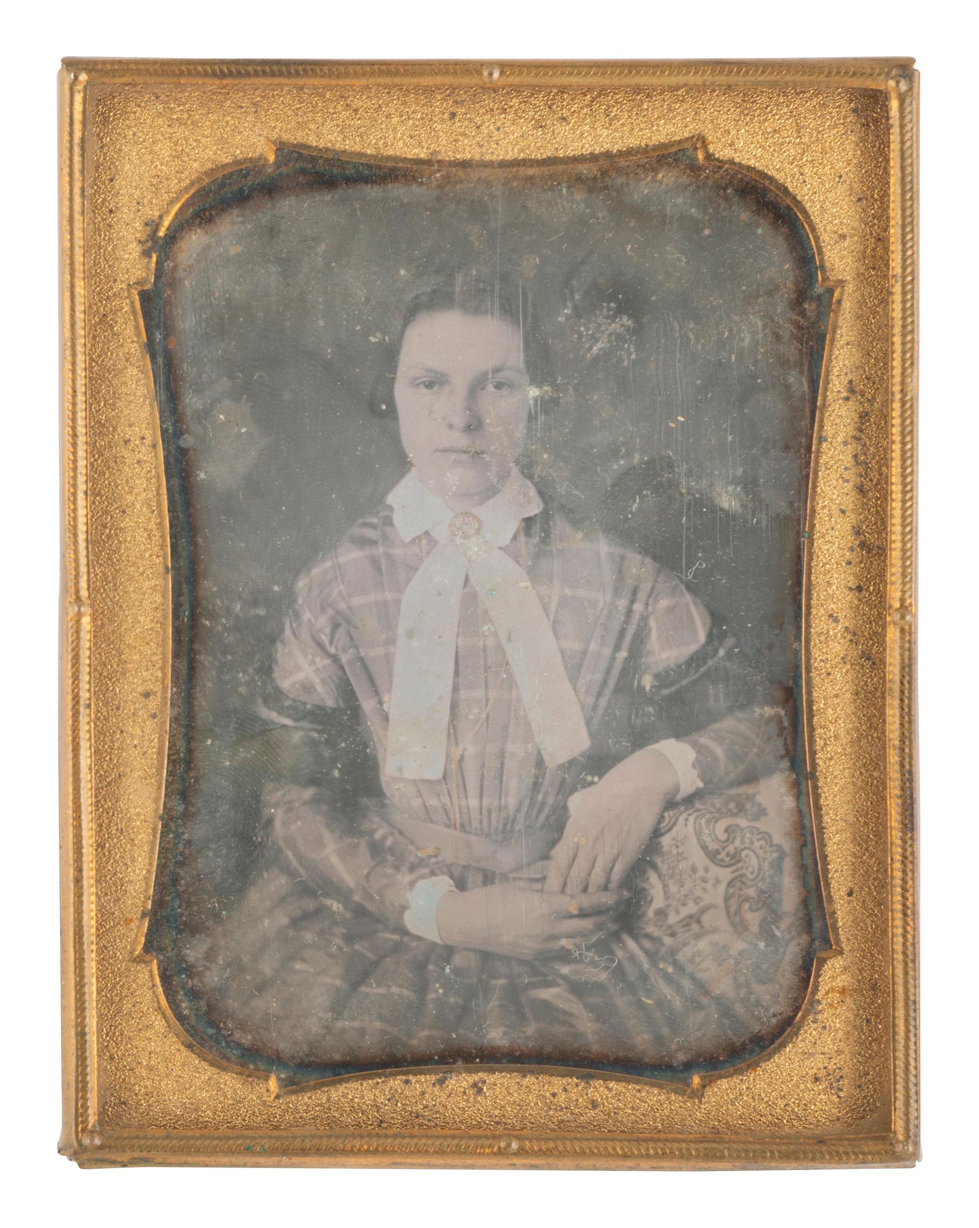 [EARLY PHOTOGRAPHY]. 17 quarter plate daguerreotypes of lovely young women.