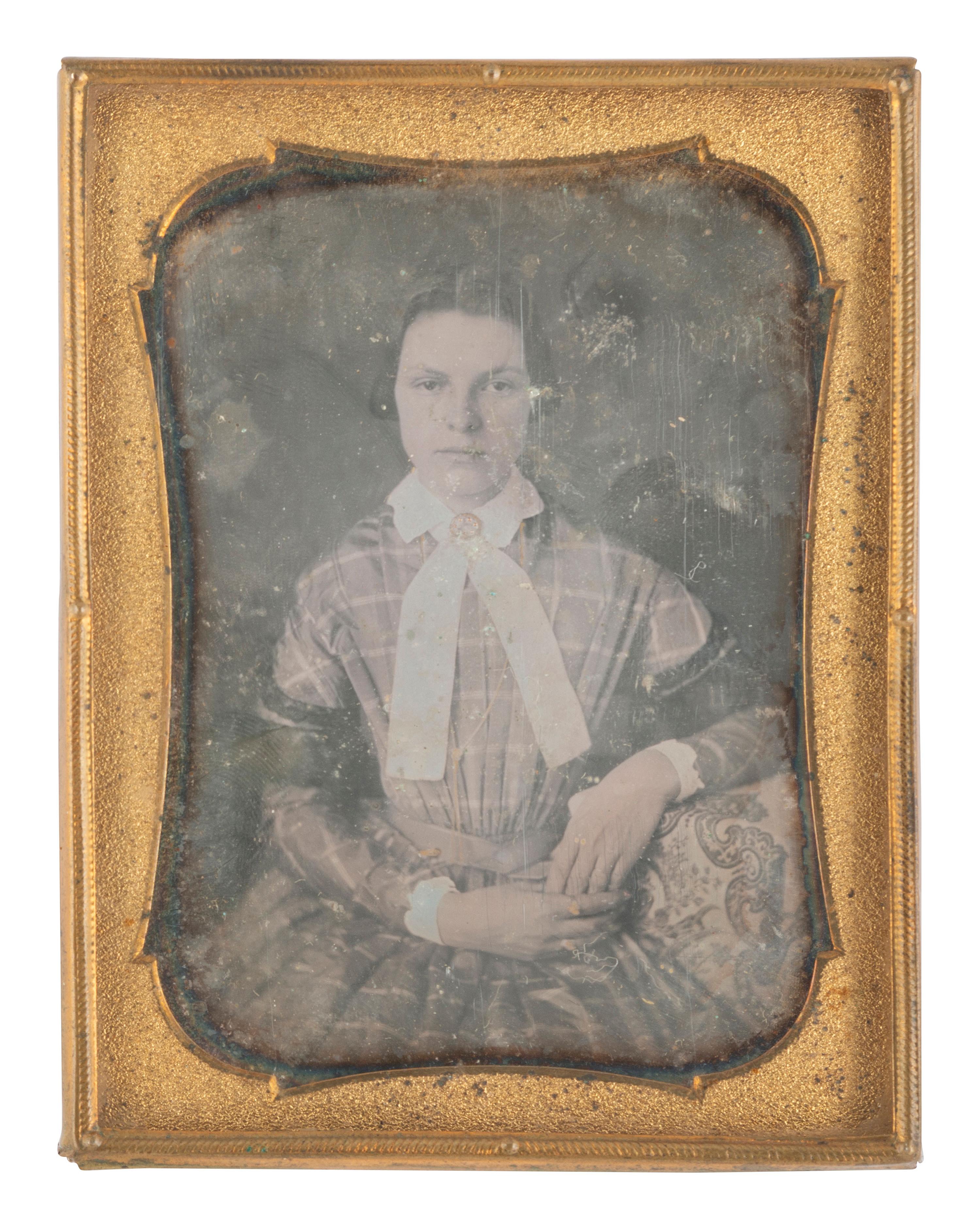 [EARLY PHOTOGRAPHY]. 17 quarter plate daguerreotypes of lovely young women.