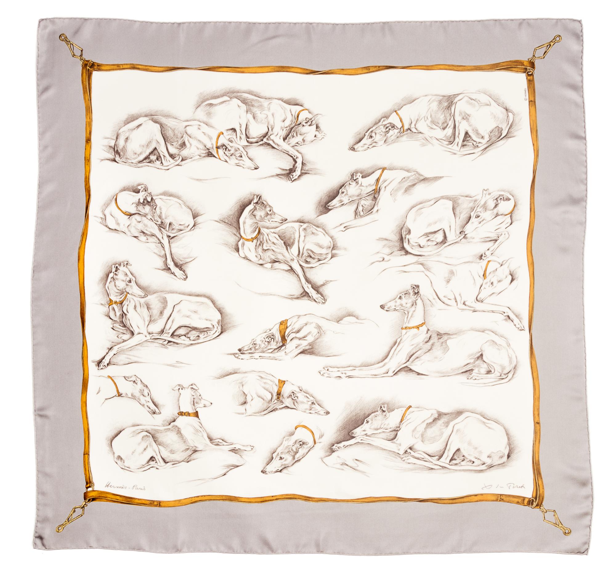 An Hermes 90cm Silk Scarf, 36"x36".