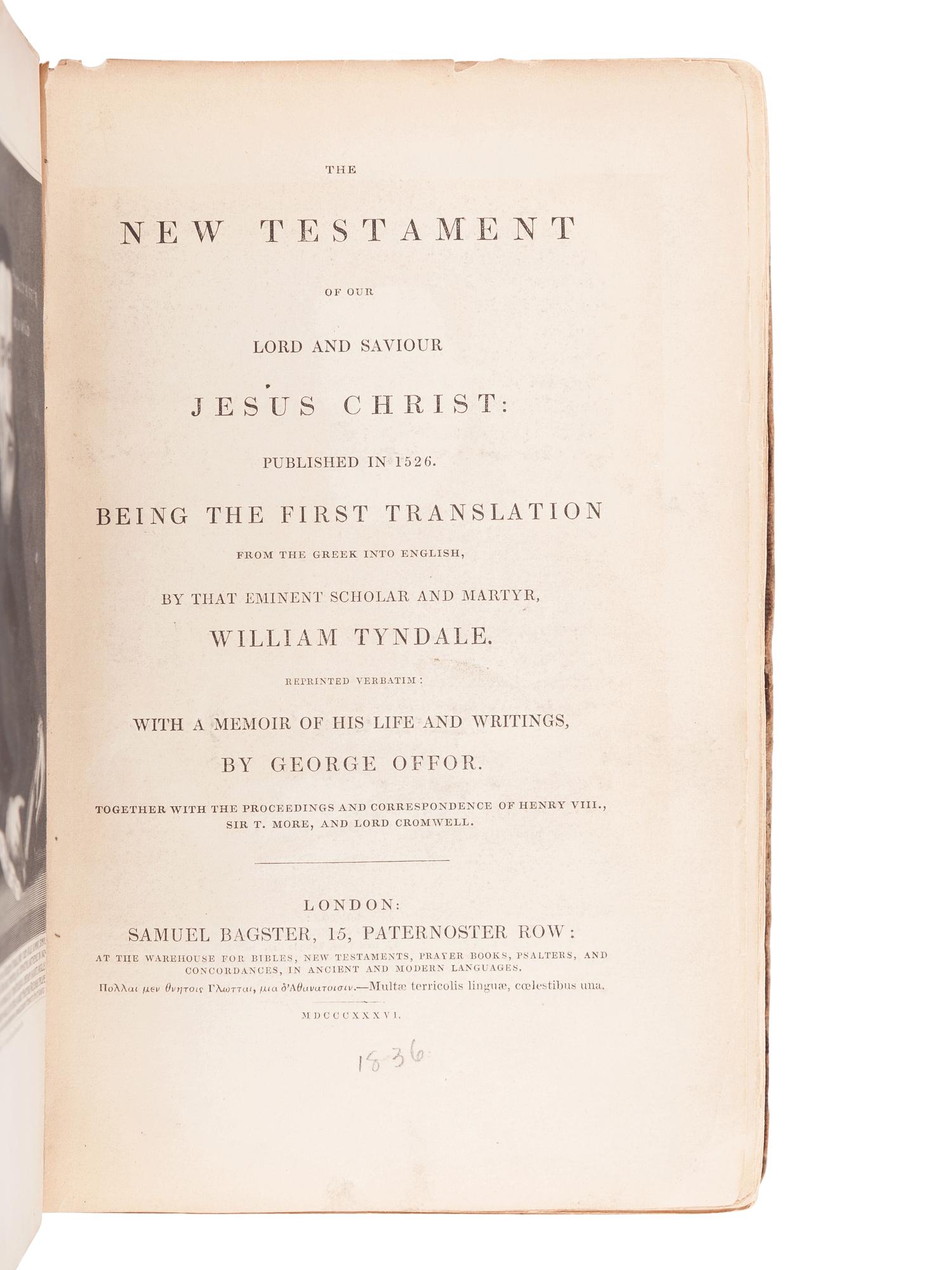 [BIBLES - LONDON IMPRINTS]. A group of 3 Bibles, comprising: