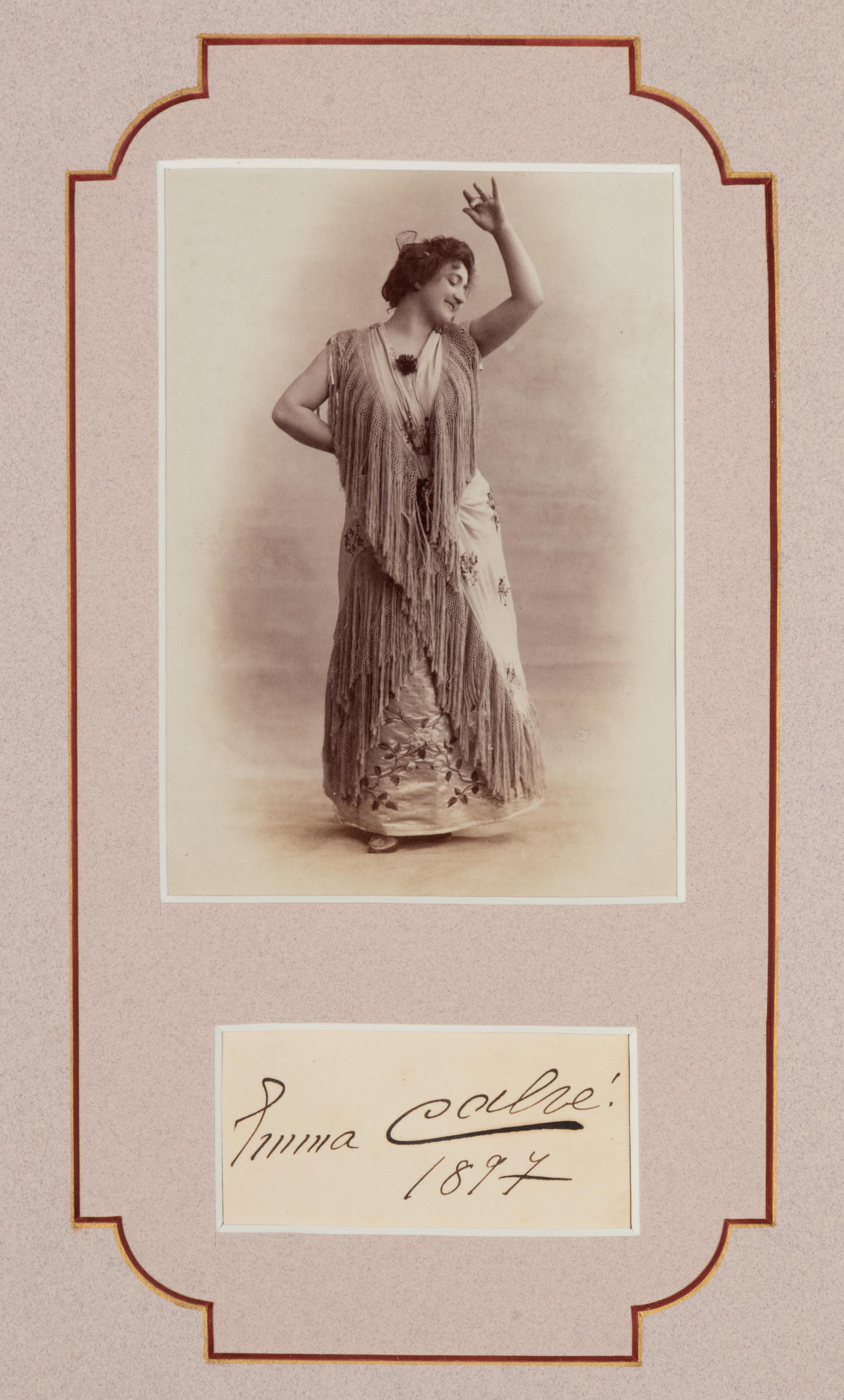 [19TH AND 20TH-CENTURY OPERA SINGERS]. A group of 8 photographs, cabinet photographs, or photographic postcards of opera singers from the 1890s-1900s, most signed, comprising images of: