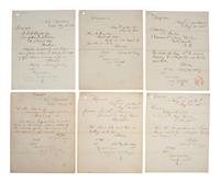[CIVIL WAR] -- WELLES, Gideon (1802-1878). Small archive containing telegrams signed by Secretary of the Navy Gideon Welles in May 1865, and other correspondence.