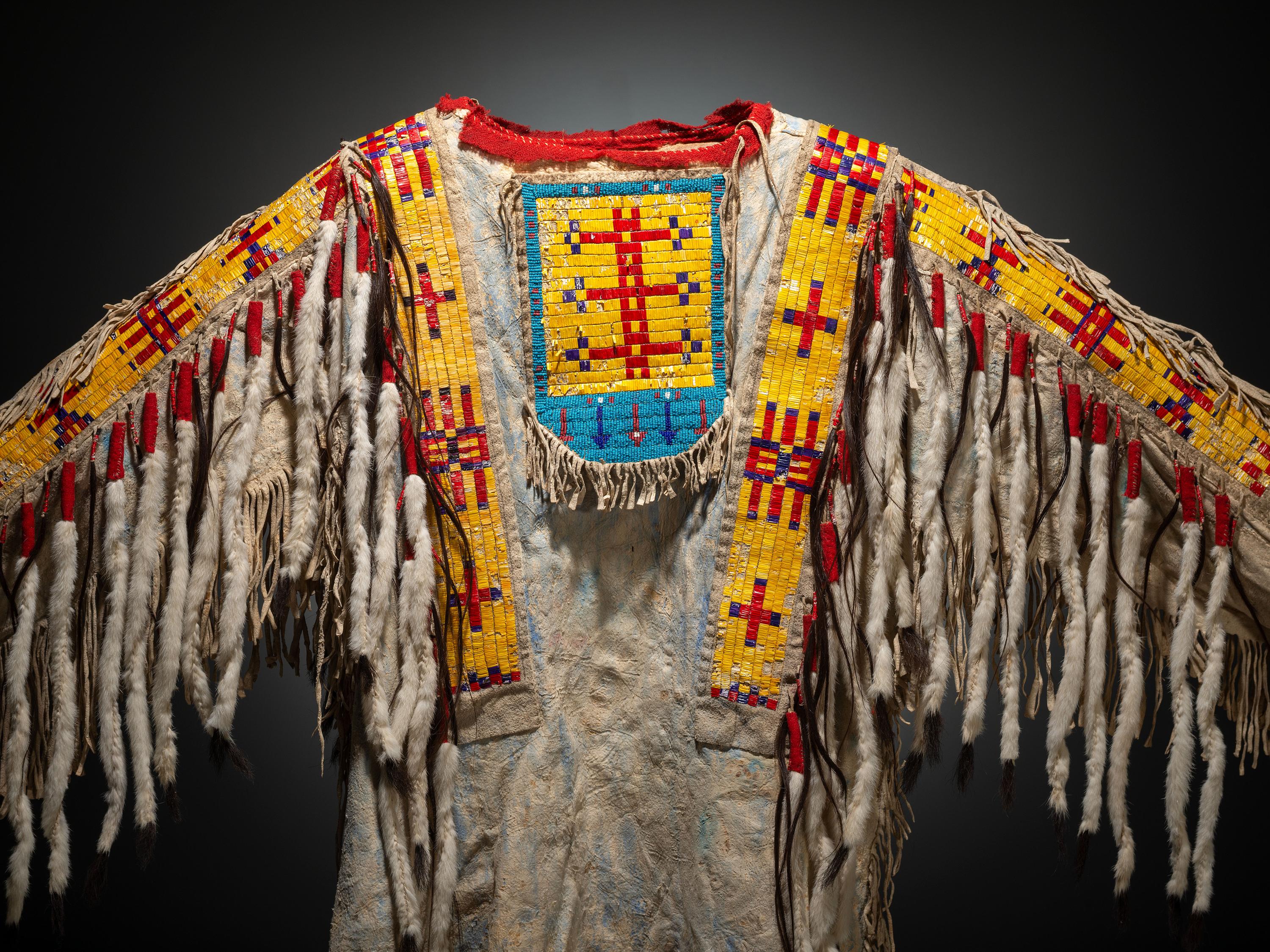 Sioux Quilled and Beaded Hide Shirt