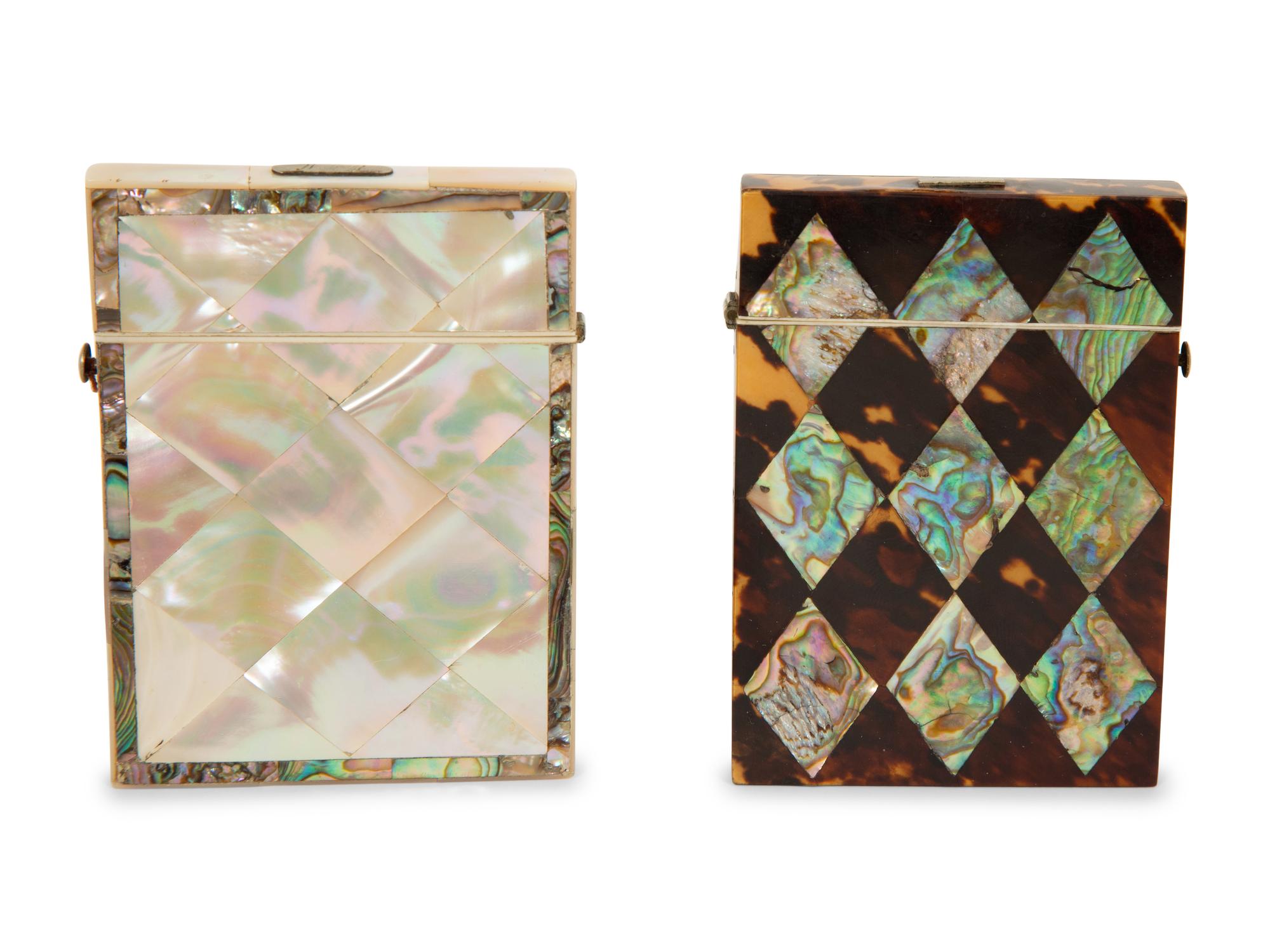 Six Victorian Card Cases