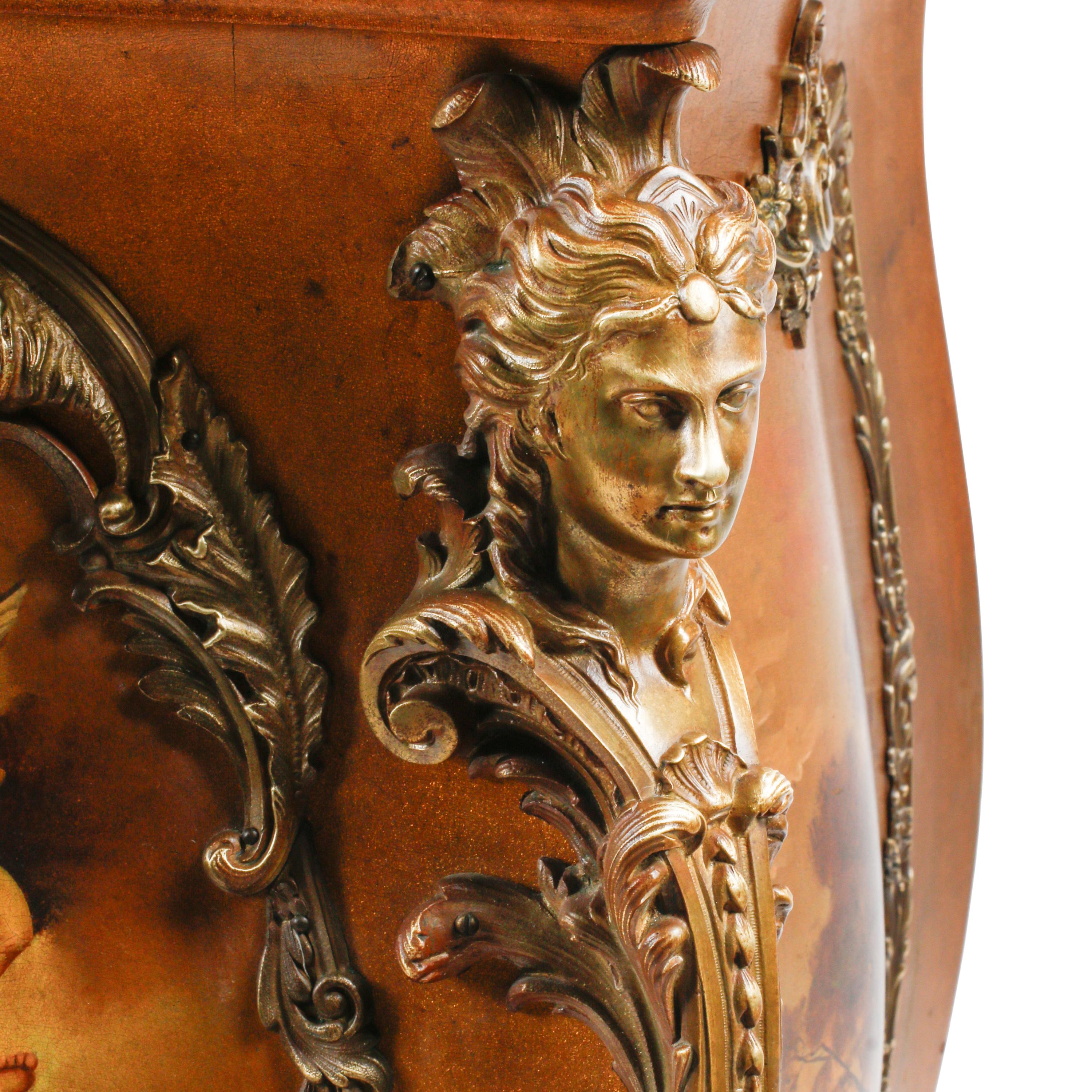 A Louis XV Style Vernis Martin and Gilt Bronze Mounted Cabinet