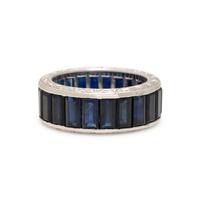 Sapphire and White Gold Eternity Band