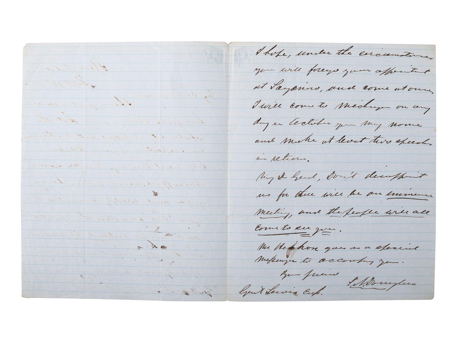 [LINCOLN, Abraham (1809-1865)]. Autographs of Lincoln friends and associates, including: