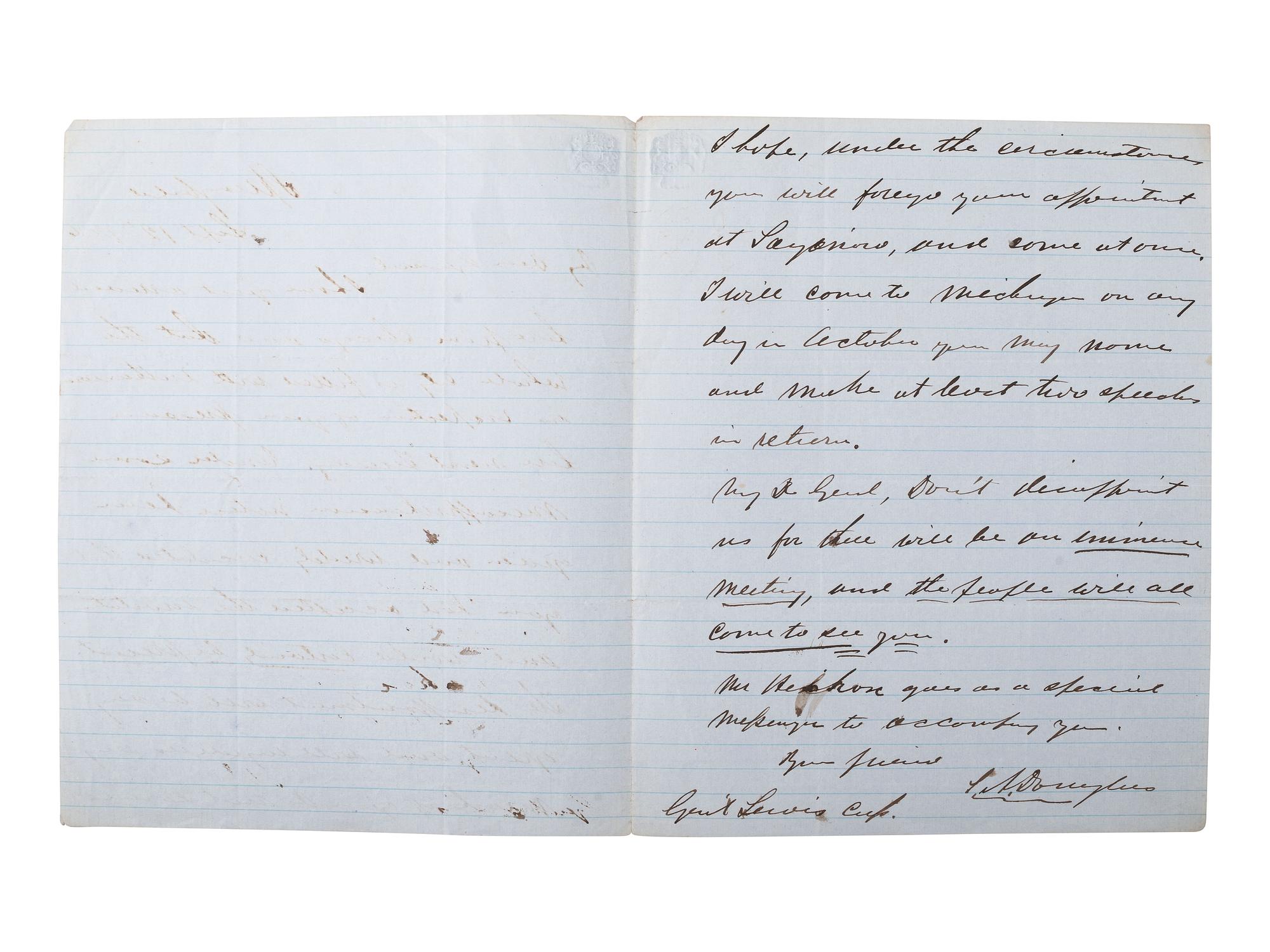 [LINCOLN, Abraham (1809-1865)]. Autographs of Lincoln friends and associates, including: