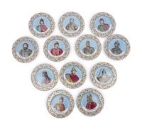A Set of Twelve Russian Portrait Plates