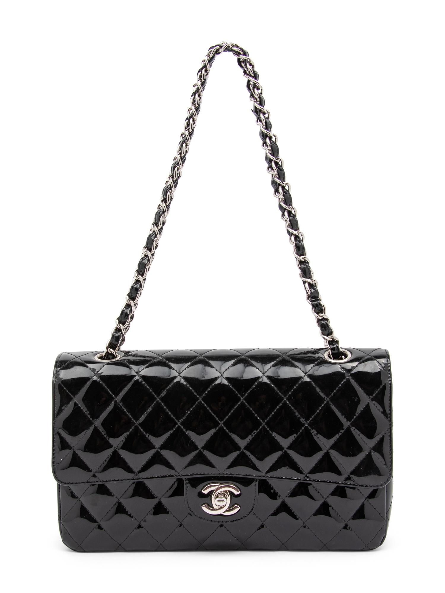 Chanel Black Patent Double-Flap Bag, 2002-03