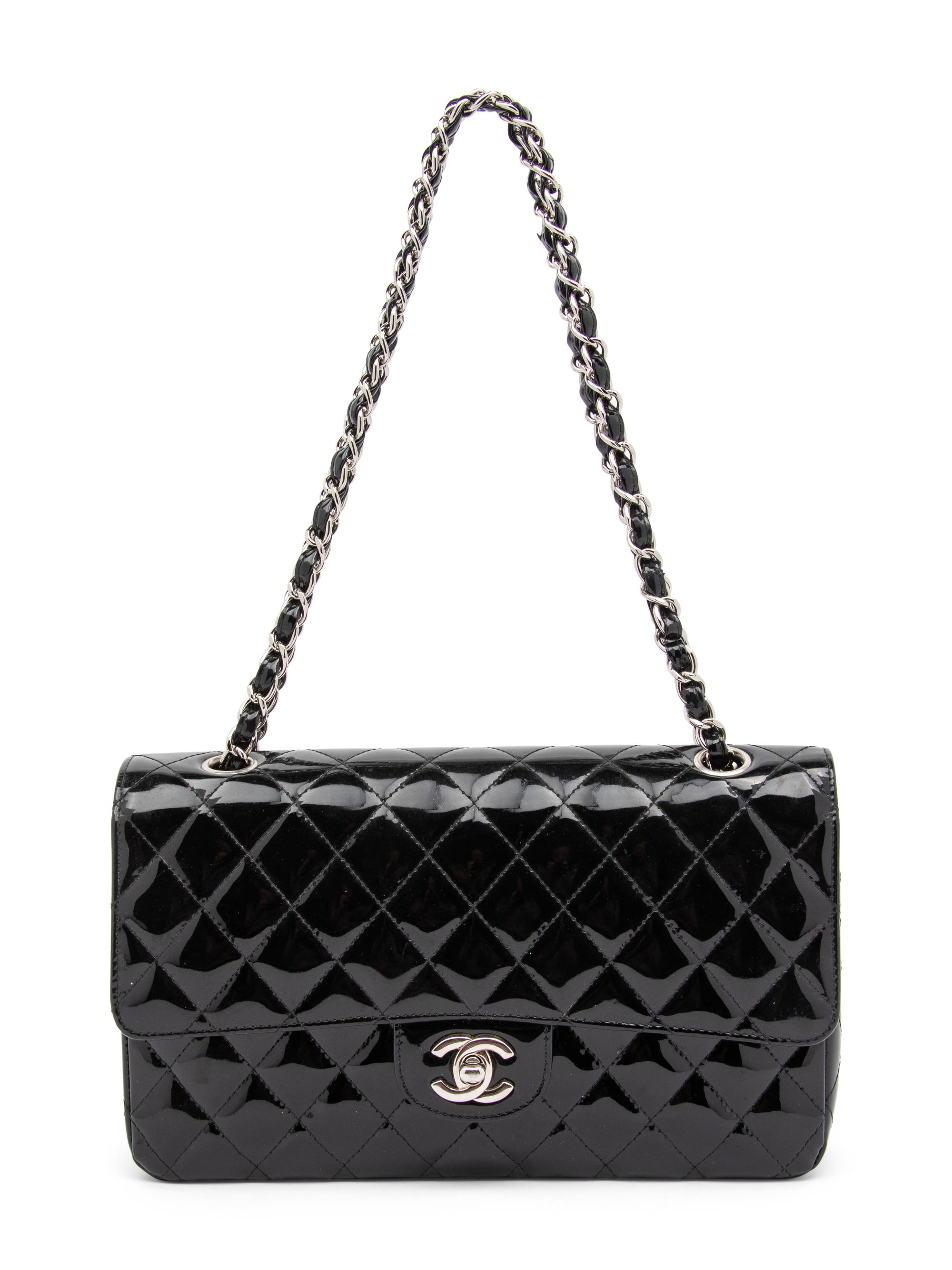 Chanel Black Patent Double-Flap Bag, 2002-03