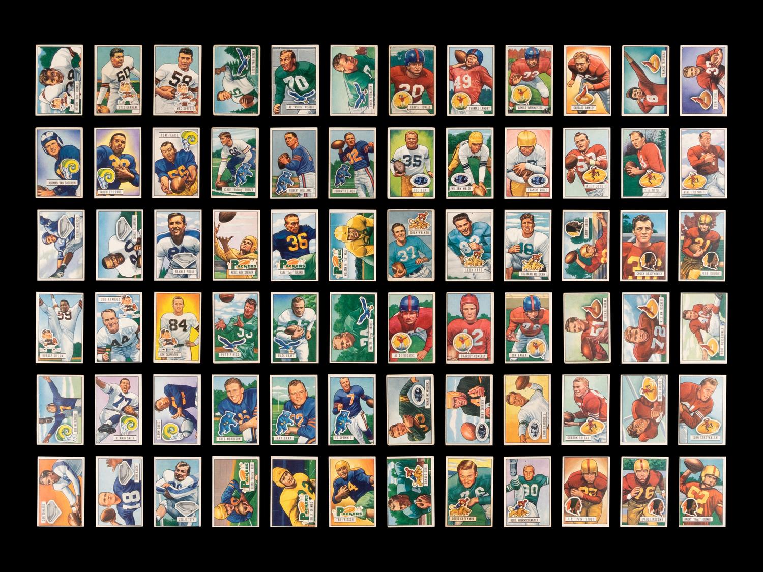 A Complete Set of 1951 Bowman Football Cards (144/144)