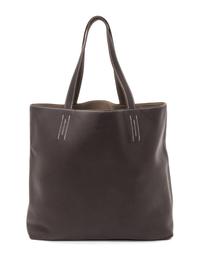 An Hermes Etoupe/Dark Brown 45cm Taurillon Clemence Double Sens Tote, 17.5" x 15.5" x 5".