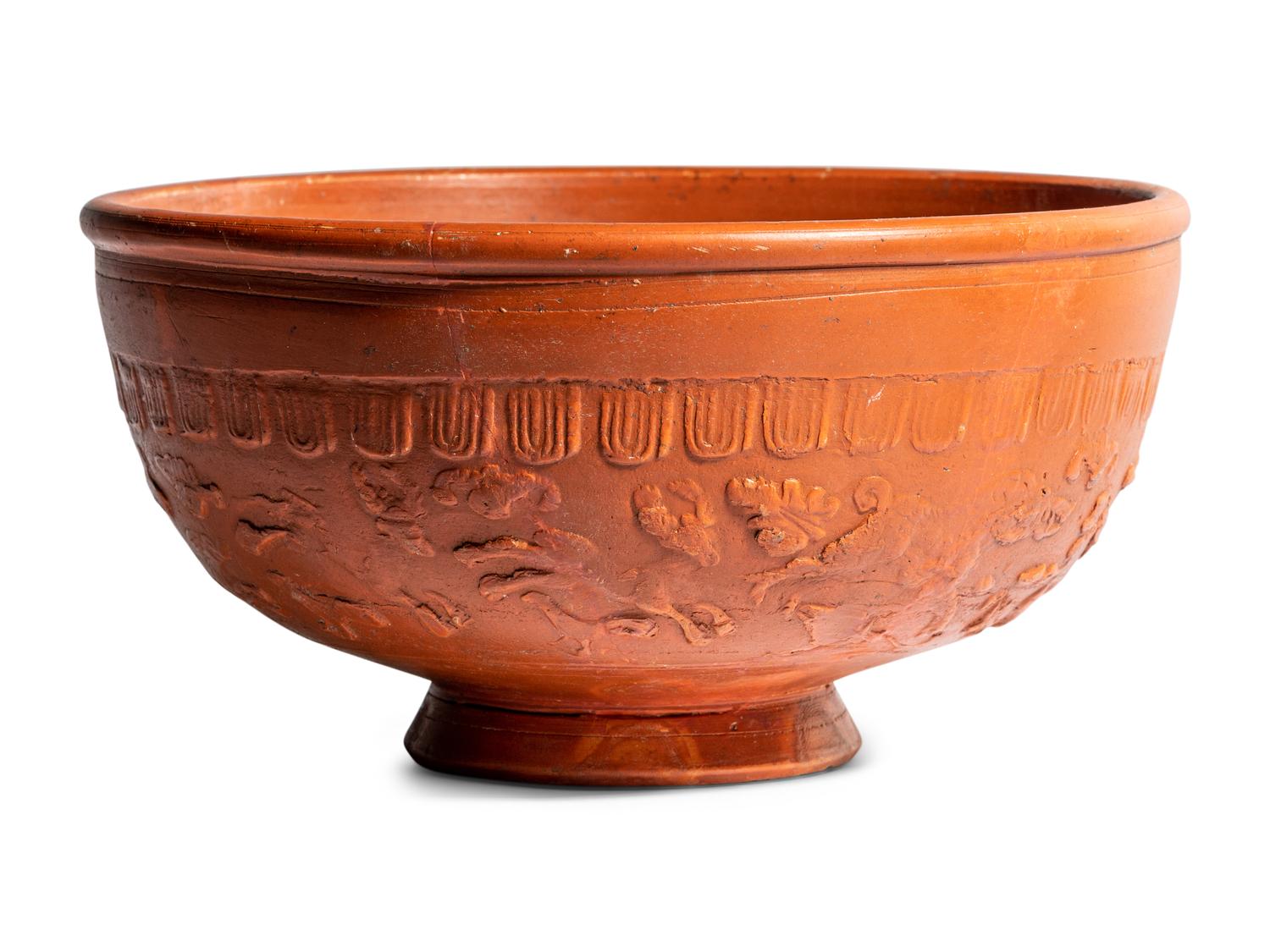 A Roman Red-Ware Bowl with a Hunting Scene